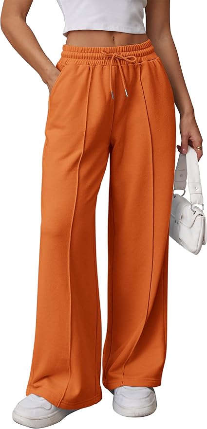 Womens Wide Leg Sweatpants High Waisted Baggy Pants 10