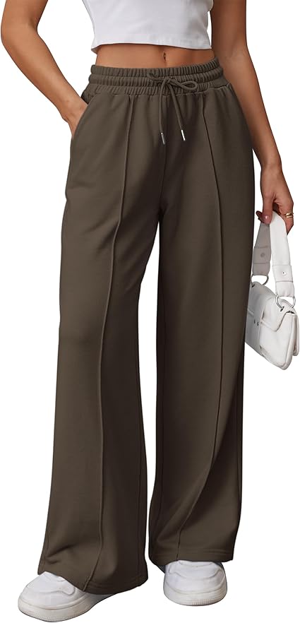 Womens Wide Leg Sweatpants High Waisted Baggy Pants 3